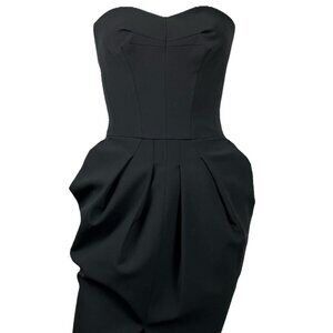 2 Maticevski Neutron Dress Strapless Sculptural Bubble Cocktail Black